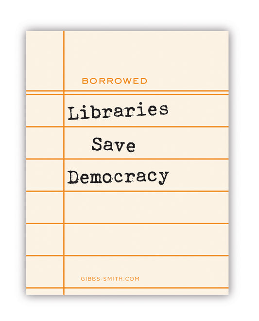 Libraries Save Democracy Sticker